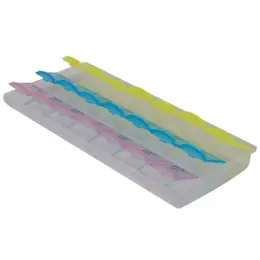3-A-Day Weekly Pill Box Angle Open
